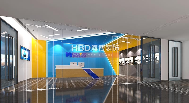 威爾森科技公司辦公室裝修 前臺 設(shè)計 威爾森科技公司辦公室裝修 前臺 設(shè)計