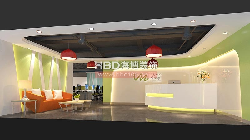 上海明酷辦公室裝修案例 前臺設(shè)計