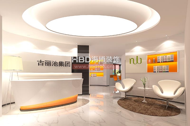 綠地中心辦公室裝修 古麗池集團前臺 綠地中心辦公室裝修 古麗池集團前臺