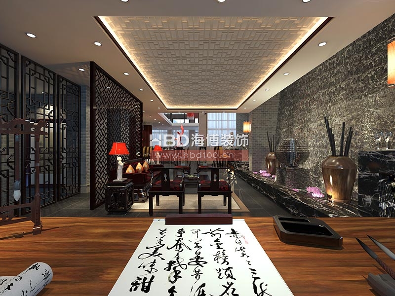 日熙貿(mào)易公司會(huì)所設(shè)計(jì) 書法區(qū) 日熙貿(mào)易公司會(huì)所設(shè)計(jì) 書法區(qū)