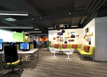 鉑良樂傳媒廣告公司辦公區(qū)設(shè)計(jì)