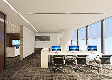 萬(wàn)華投資公司公共辦公區(qū)裝修設(shè)計(jì)