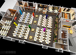 辦公室裝修時尚員工辦公區設計方案